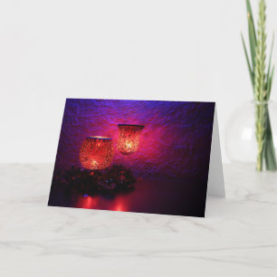 Celebración de la luz de una vela del navidad