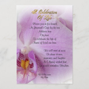 Celebración de la orquídea de la invitación de la