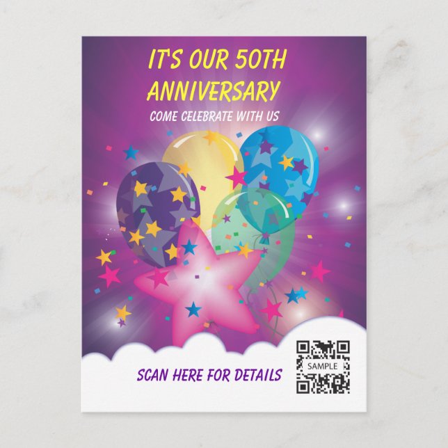 Celebración de la plantilla de postales (Anverso)