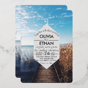 Celebración de la playa de Seascape Invitación al