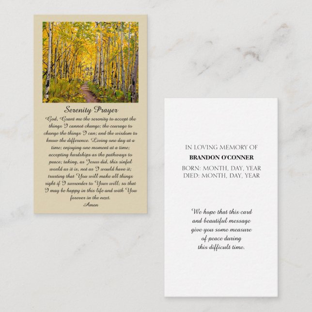 Celebración de la tarjeta de simpatía del campo de (Anverso / Reverso)