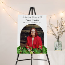 Celebración de la Vida con Foto Memorial Tropical