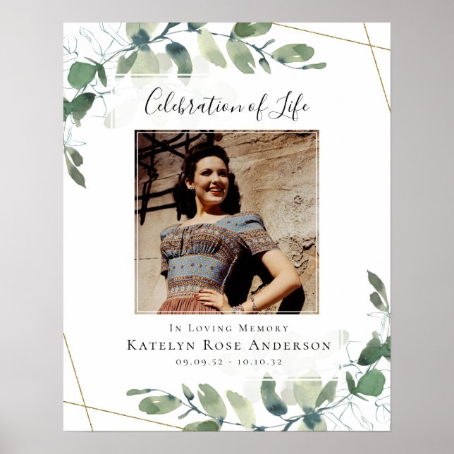 Celebración de la vida de la señal de bienvenida d (Frente)