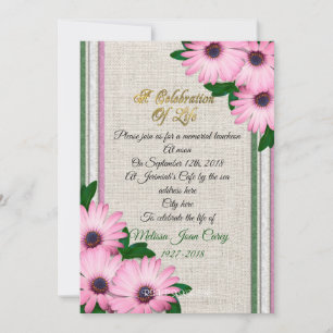 Celebración de la vida Días de invitación sobre li