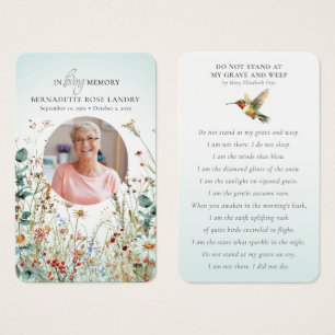Celebración de la Vida Flores Silvestres Colibrí