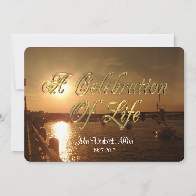 Celebración de la vida Invitación (Anverso)