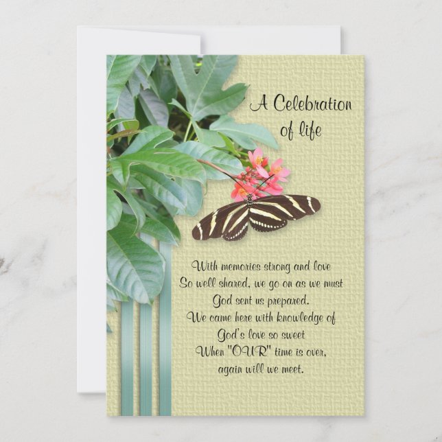 Celebración de la vida Invitación (Anverso)