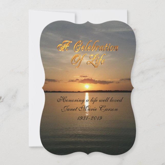 Celebración de la vida Invitación (Anverso)