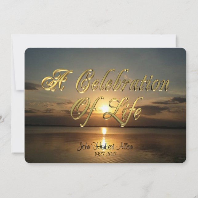 Celebración de la vida Invitación (Anverso)