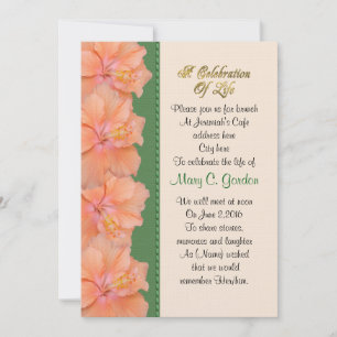 Celebración de la vida Invitación a hibisco
