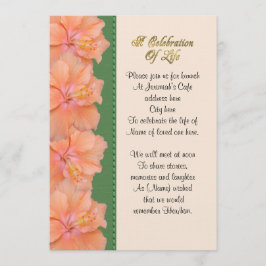 Celebración de la vida Invitación a hibisco