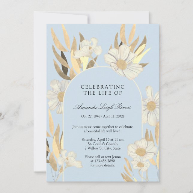 Celebración de la vida - Invitación a la fiesta az (Anverso)