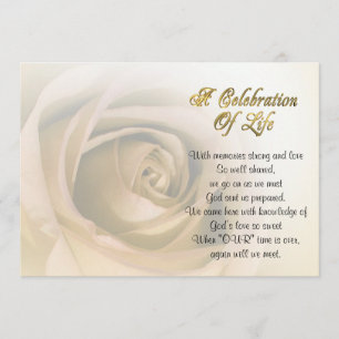 Celebración de la vida Invitación a la sepia rosa