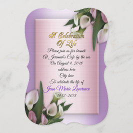 Celebración de la vida Invitación a lirios