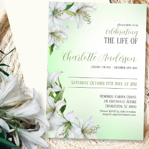 Celebración de la vida Invitación funeraria floral