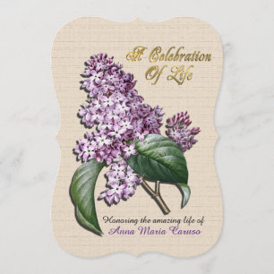 Celebración de la vida Invitación Lilacs