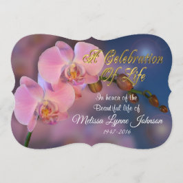 Celebración de la vida Invitación orquídeas rosas