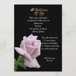 Celebración de la vida Invitación rosa de lavanda