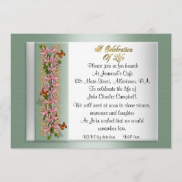 Celebración de la vida Lilias de invitación