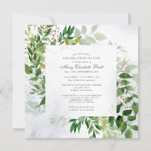 Celebración de la vida por la invitación a funeral