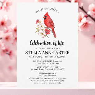 Celebración de la vida Tarjeta Floral Funeral Card