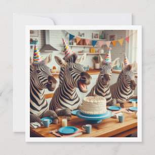 Celebración de las cebras, invitación de cumpleaño