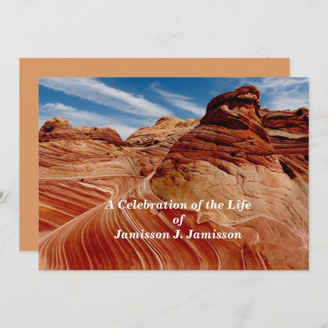 Celebración de las olas de tiempo de la Invitación (Anverso / Reverso)