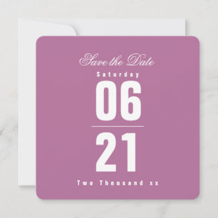 Celebración de lavanda real sólido  Guardar la fec