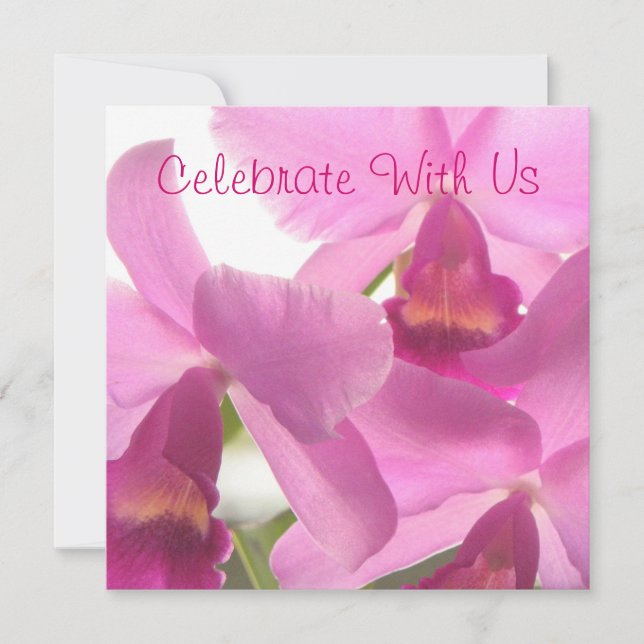 Celebración de orquídeas/ Invitaciones para cualqu (Anverso)