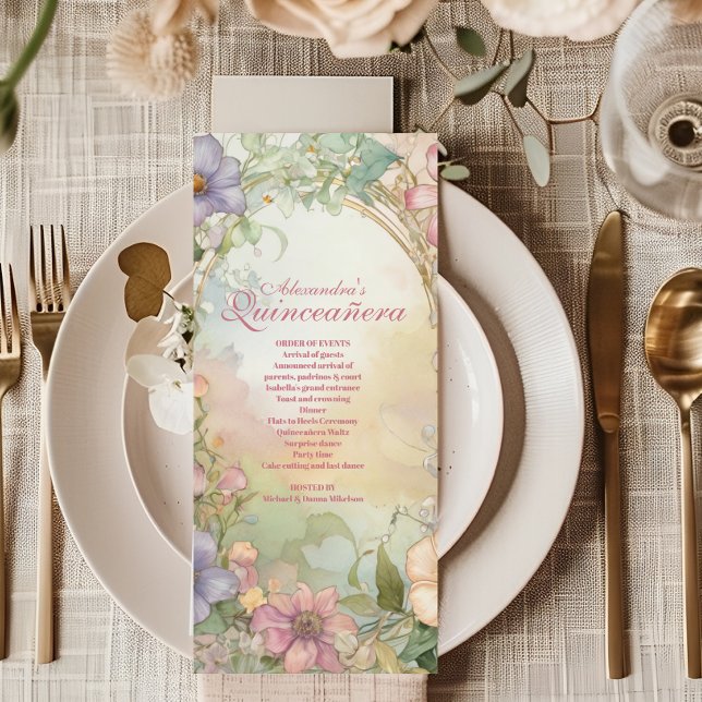 Celebración de Quinceanera floral rosa de Rubor (Subido por el creador)