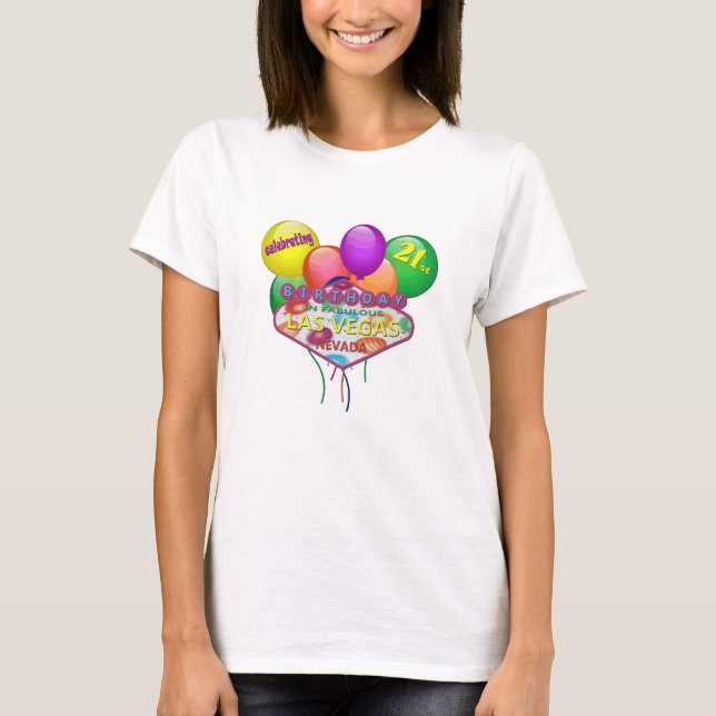 celebración del 21º CUMPLEAÑOS en la camiseta de L (Anverso)