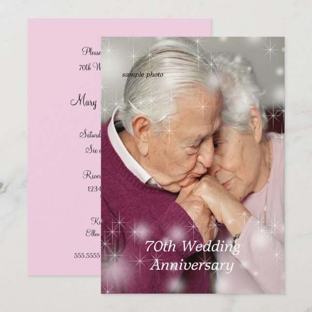 Celebración del aniversario, invitación Personaliz (Anverso / Reverso)