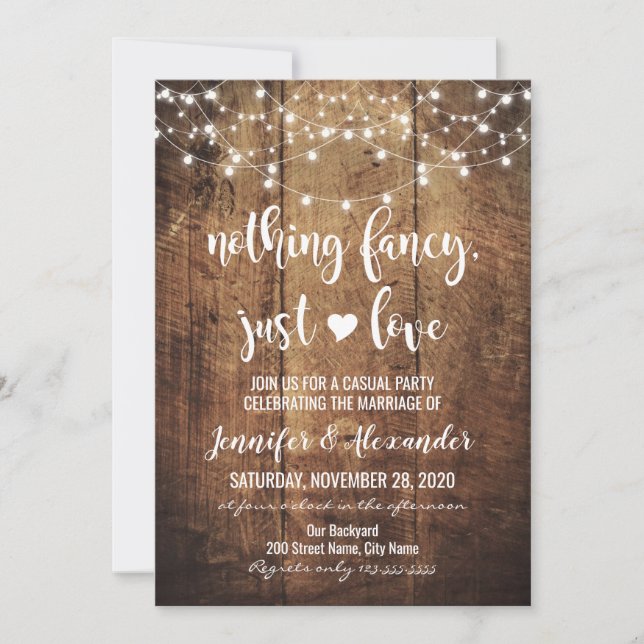 Celebración del boda Elopement (Anverso)