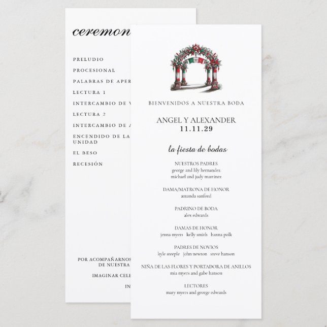 Celebración del Boda mexicano (Anverso / Reverso)