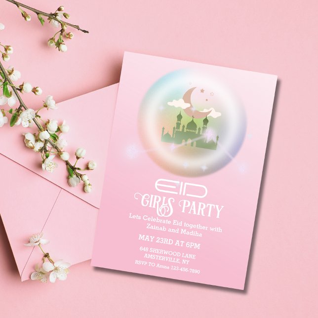 Celebración del Eid al fitr Rosa Invitación (Subido por el creador)