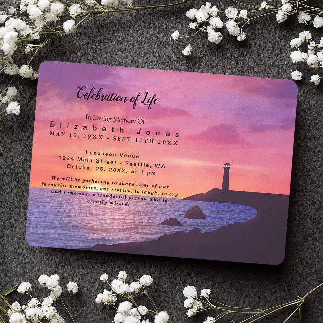 Celebración del faro del atardecer en funeral de v (Subido por el creador)