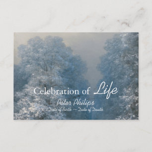 Celebración Del Invierno De La Invitación Funeral