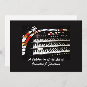 Celebración del órgano antiguo de la invitación a 