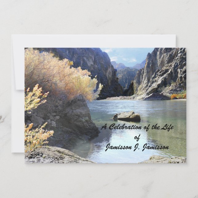 Celebración del paisaje hermoso de la invitación (Anverso)