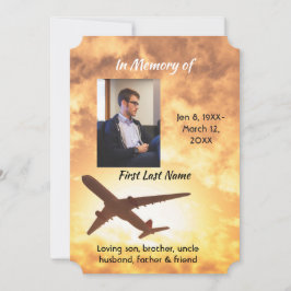 Celebración del piloto de avión con invitación a l