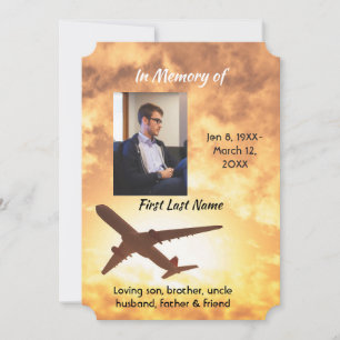 Celebración del piloto de avión con invitación a l