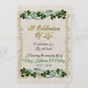Celebración del tema del irlandés de la invitación