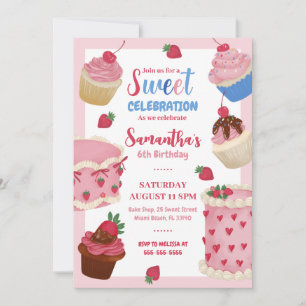 Celebración dulce Invitación al cumpleaños del pas