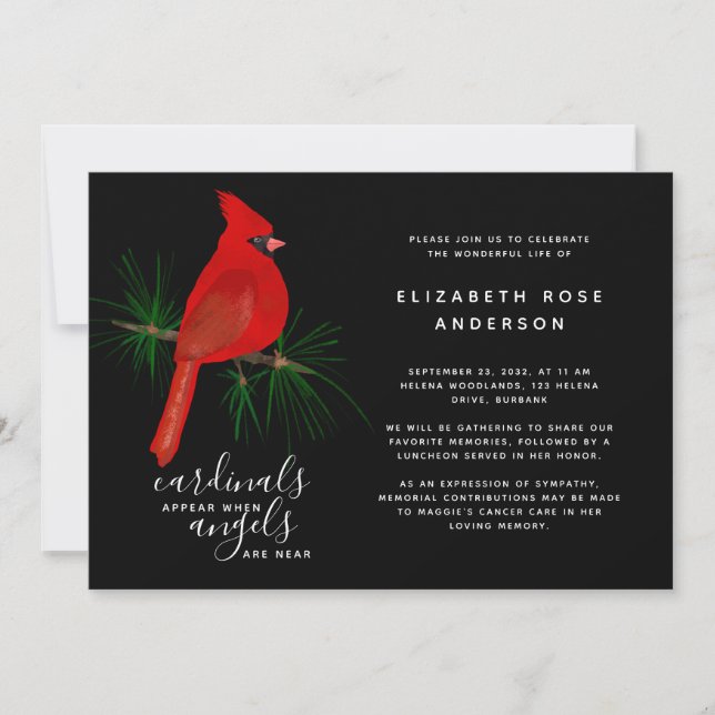 Celebración funeral cardinal de la invitación a la (Anverso)