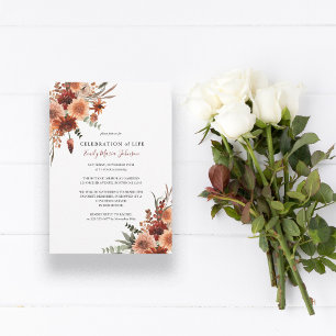 Celebración funeraria de la vida Invitación de Ter