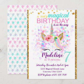 Celebración mágica de la invitación de cumpleaños 