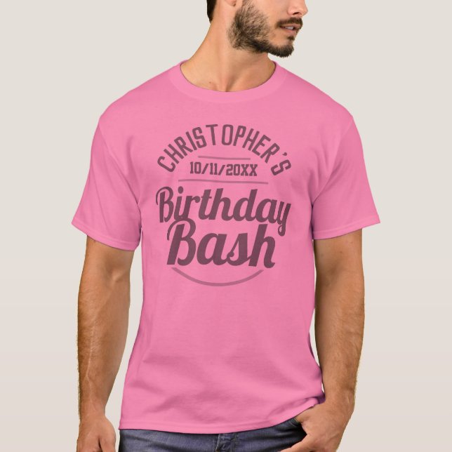 Celebración masculina de una camiseta de cumpleaño (Anverso)