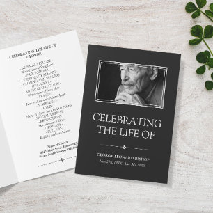 Celebración mínima gris del programa del entierro