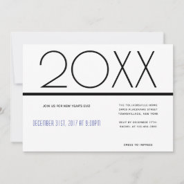 Celebración Minimalista de Año Nuevo| Invitación