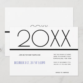 Celebración Minimalista de Año Nuevo| Invitación